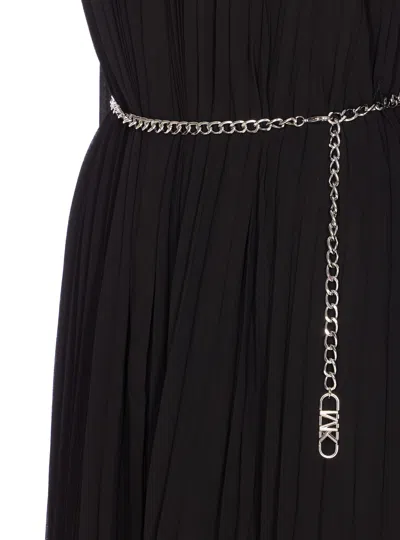 Michael Michael Kors Pleated Shirt Dress In Black