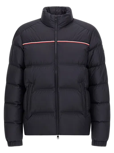 Moncler Puffer Jacket With High Collar And Quilted Design In Animal Print