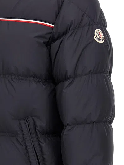 Moncler Puffer Jacket With High Collar And Quilted Design In Animal Print