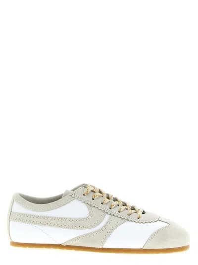 Dries Van Noten Leather Sneaker In White
