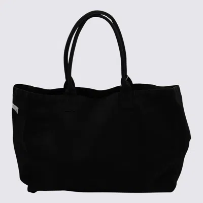 Anine Bing Leo Logo Printed Tote Bag In Black