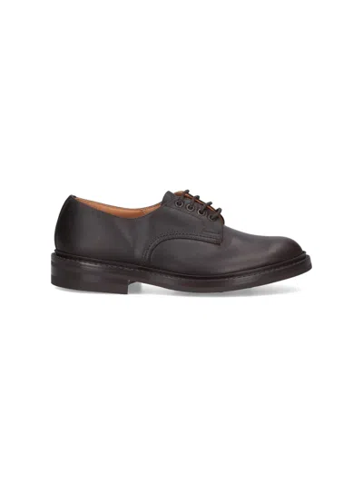 Tricker's Round Toe Brogues Featuring Stitched Detailing In Brown