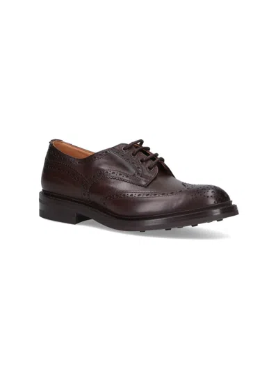 Tricker's Brogues With Round Toe And Brogue Detailing In Brown