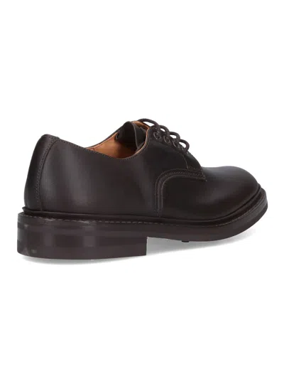 Tricker's Round Toe Brogues Featuring Stitched Detailing In Brown