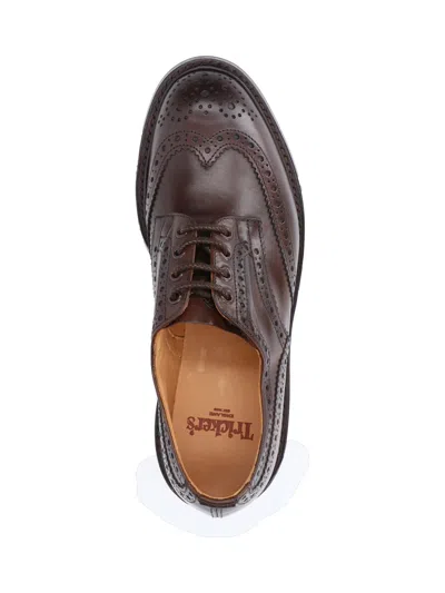 Tricker's Brogues With Round Toe And Brogue Detailing In Brown
