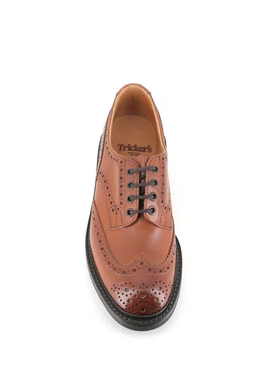 Tricker's Bourton Brogue Derby Shoes In Brown