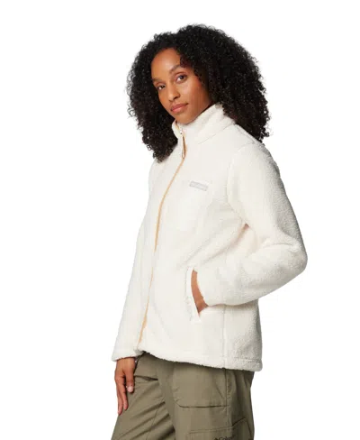 Columbia Womens West Bend Stand Collar Fleece Jacket Full Length Joggers In White