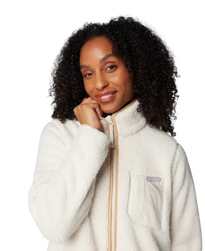 Columbia Womens West Bend Stand Collar Fleece Jacket Full Length Joggers In White