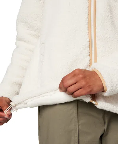 Columbia Womens West Bend Stand Collar Fleece Jacket Full Length Joggers In White