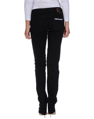 Shop Just Cavalli Denim Trousers In 黑色