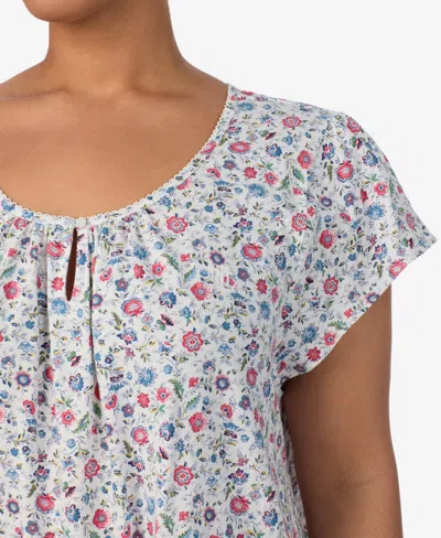 Ralph Lauren Plus Size Flutter Sleeve Short Sleepwear Gown In Multi