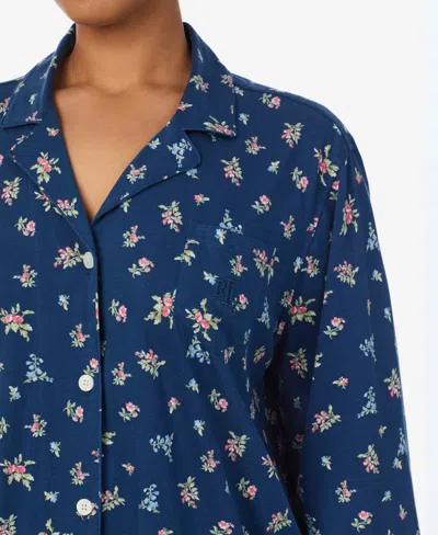 Ralph Lauren Plus Size 2-piece Pajama Top And Pant Set In Multi