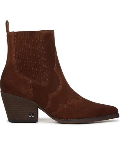 Sam Edelman Women's West Suede Booties In Brown