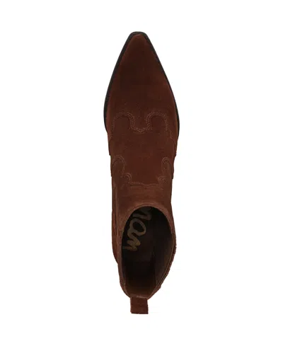 Sam Edelman Women's West Suede Booties In Brown