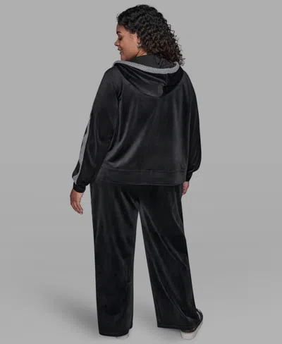 Karl Lagerfeld Plus Size Double Waistband Jacket In Black