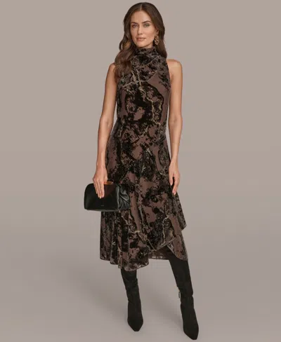 Donna Karan Women's Cowl Neck Midi Dress In Multi