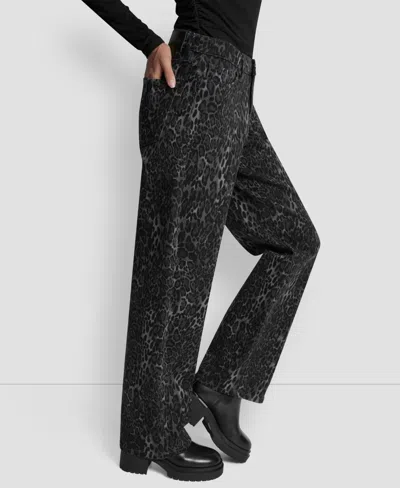 Dkny Jeans Mid Rise Relaxed Jeans In Black