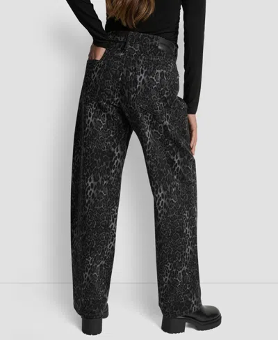 Dkny Jeans Mid Rise Relaxed Jeans In Black