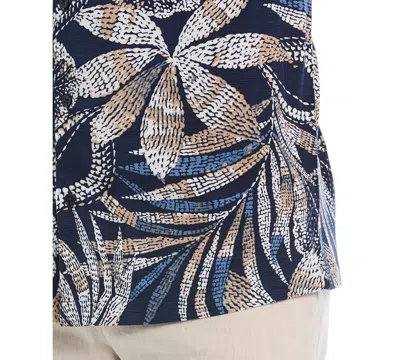 Cubavera Men's Pointillism Tropical Print Short Sleeve Button Down Shirt In Multi