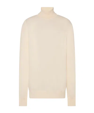 The Row Long-sleeved Wool Sweater In White