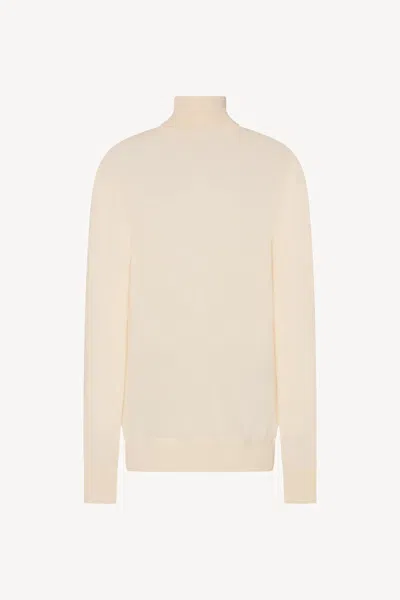 The Row Long-sleeved Wool Sweater In White