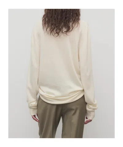 The Row Long-sleeved Wool Sweater In White