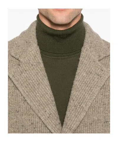 Eleventy Single-breasted Coat In Brown