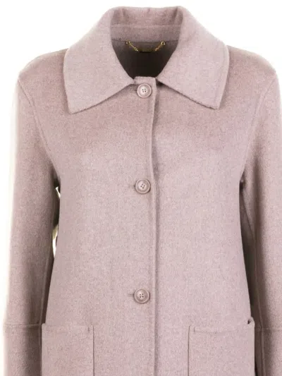Seventy Patch-pockets Buttoned Single-breasted Coat In Pink