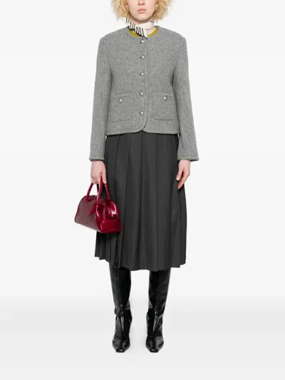 Dunst Button-detailed Patch-pocket Jacket In Gray