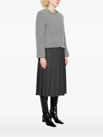 Dunst Button-detailed Patch-pocket Jacket In Gray