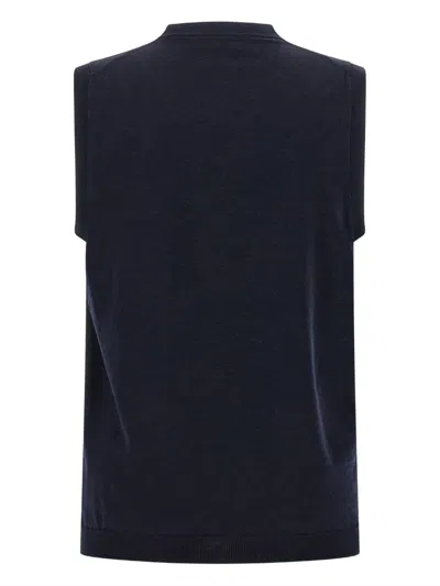Zanone Flexwool Vest In Blue