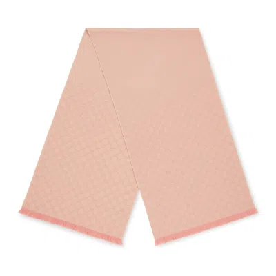 Gucci Embroidered Wool Scarf In Pink