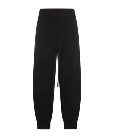 Thom Krom Drawstring Wool Trousers In Black
