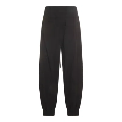 Thom Krom Drawstring Wool Trousers In Black
