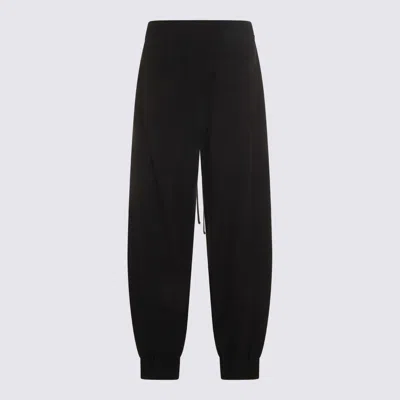 Thom Krom Drawstring Wool Trousers In Black