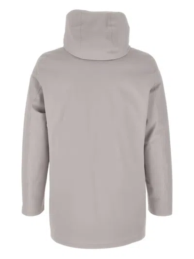 Rrd Hooded Parka Coat In Gray