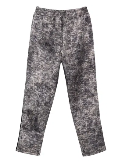 Just Cavalli Pants With Logo Print And Side Stripes In Brown