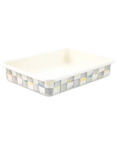 Mackenzie-childs 9 X 13 Sterling Check Enamel Baking Pan In Transparent