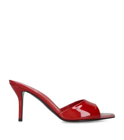 Gina Leather Marmont Heeled Mules 85 In Red