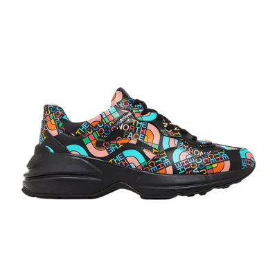 Pre-owned Gucci The North Face X  Wmns Rhyton 'allover Logo - Black Multi-color' | Women's Size 3