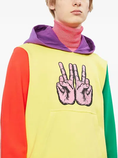 Walter Van Beirendonck W-peace Hooded Sweatshirt In Multi