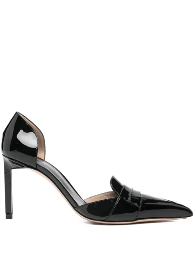 Tom Ford Womens Black Eva D'orsay 105 Patent-leather Heeled Pumps Eur 40 / 7 Uk In Black