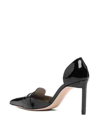 Tom Ford Womens Black Eva D'orsay 105 Patent-leather Heeled Pumps Eur 40 / 7 Uk In Black