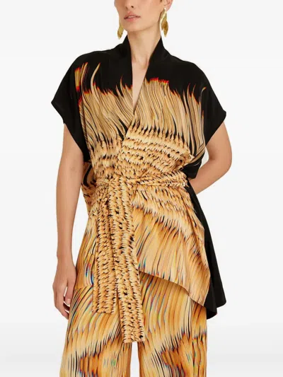 Lenny Niemeyer Abstract-print Belted Jacket In Multi