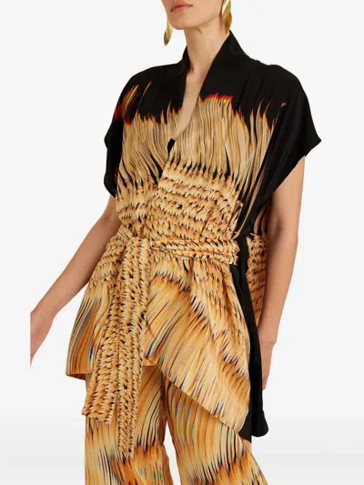 Lenny Niemeyer Abstract-print Belted Jacket In Multi