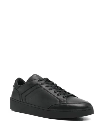 Canali Sneakers With Rubber Sole In Black