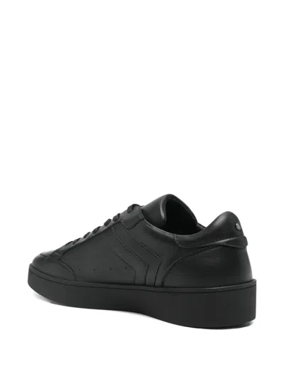 Canali Sneakers With Rubber Sole In Black