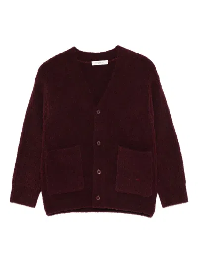 Paolo Pecora Button-up Cardigan In Burgundy