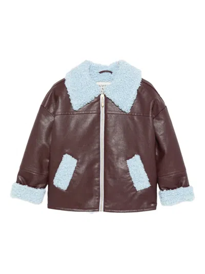 Scotch & Soda Leather-effect Jacket In Multi