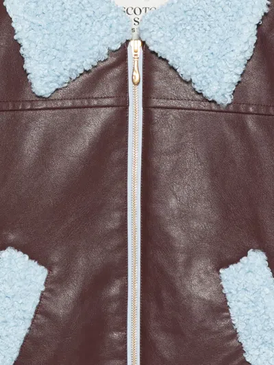 Scotch & Soda Leather-effect Jacket In Multi